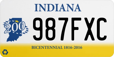 IN license plate 987FXC