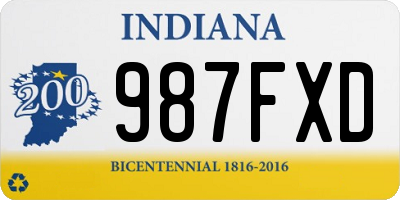 IN license plate 987FXD