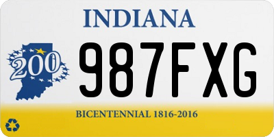 IN license plate 987FXG