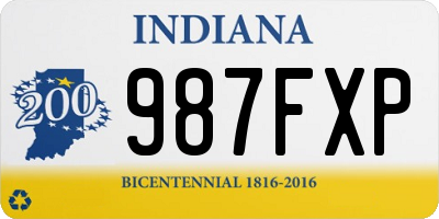 IN license plate 987FXP