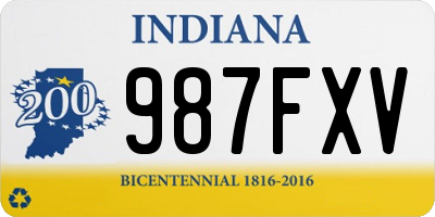 IN license plate 987FXV