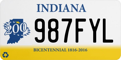 IN license plate 987FYL