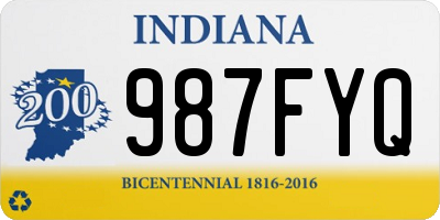 IN license plate 987FYQ