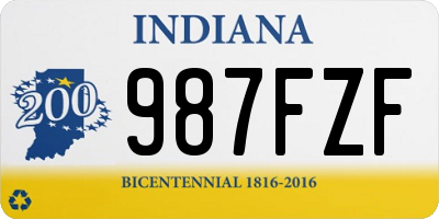 IN license plate 987FZF