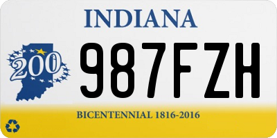 IN license plate 987FZH