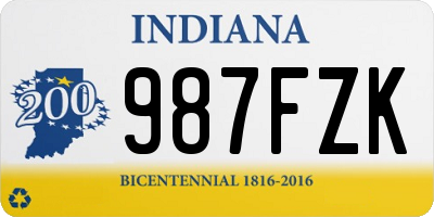 IN license plate 987FZK