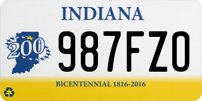 IN license plate 987FZO