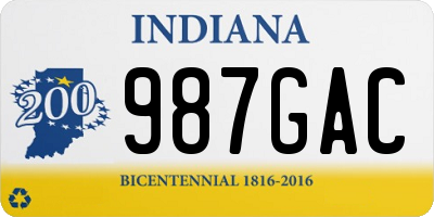 IN license plate 987GAC