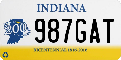 IN license plate 987GAT