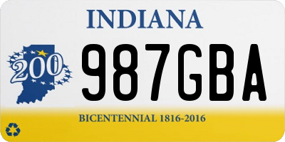 IN license plate 987GBA