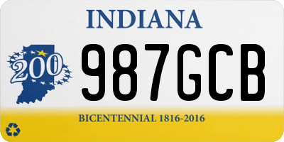 IN license plate 987GCB