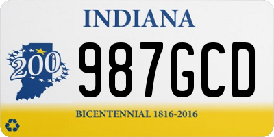 IN license plate 987GCD
