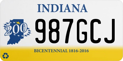 IN license plate 987GCJ