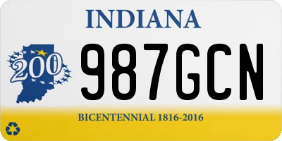 IN license plate 987GCN