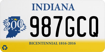 IN license plate 987GCQ