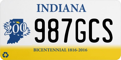 IN license plate 987GCS