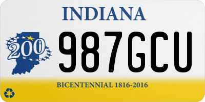 IN license plate 987GCU