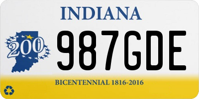 IN license plate 987GDE