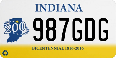 IN license plate 987GDG