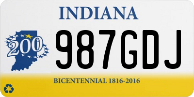 IN license plate 987GDJ