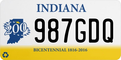 IN license plate 987GDQ