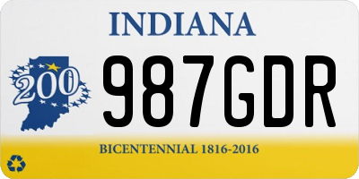 IN license plate 987GDR