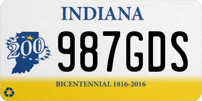 IN license plate 987GDS
