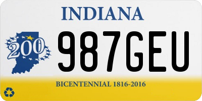 IN license plate 987GEU