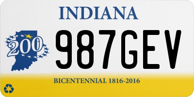 IN license plate 987GEV