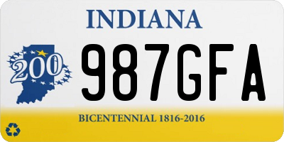 IN license plate 987GFA