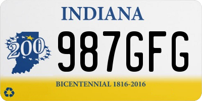 IN license plate 987GFG