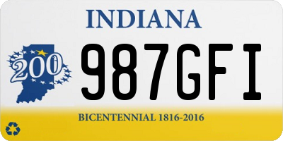 IN license plate 987GFI