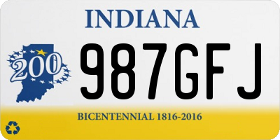 IN license plate 987GFJ