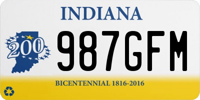 IN license plate 987GFM