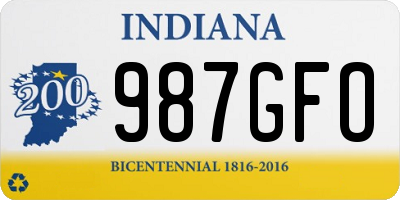 IN license plate 987GFO