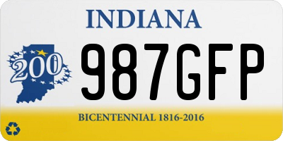 IN license plate 987GFP