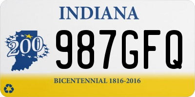 IN license plate 987GFQ