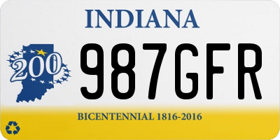 IN license plate 987GFR