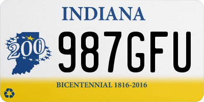 IN license plate 987GFU