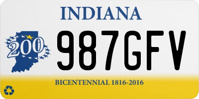 IN license plate 987GFV