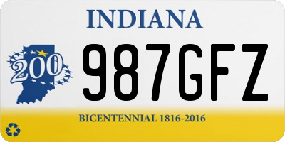 IN license plate 987GFZ