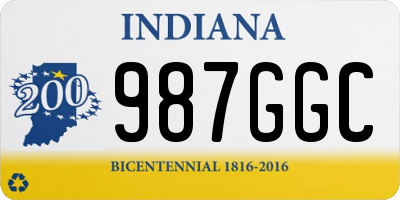 IN license plate 987GGC