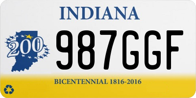 IN license plate 987GGF