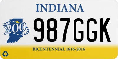 IN license plate 987GGK