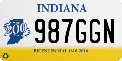 IN license plate 987GGN