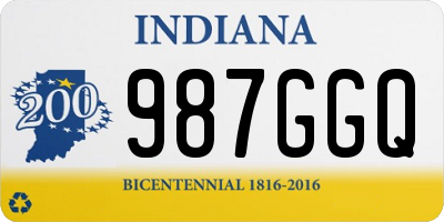 IN license plate 987GGQ