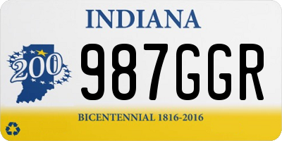 IN license plate 987GGR