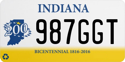 IN license plate 987GGT