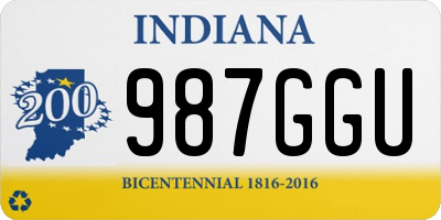 IN license plate 987GGU