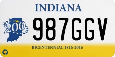 IN license plate 987GGV